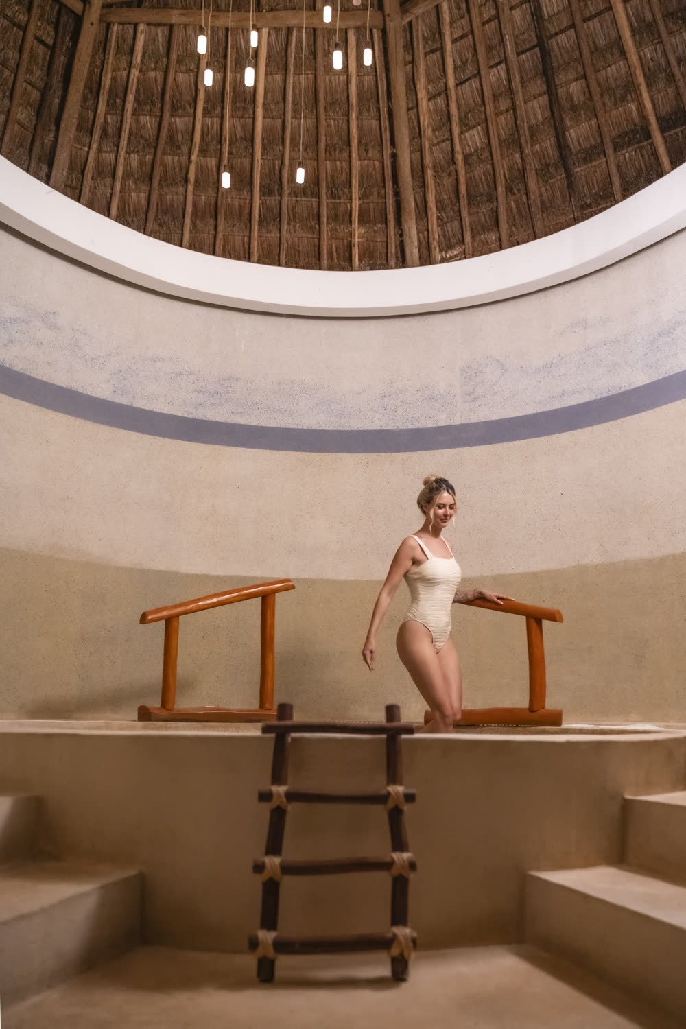 Interior del temazcal del Revive Spa