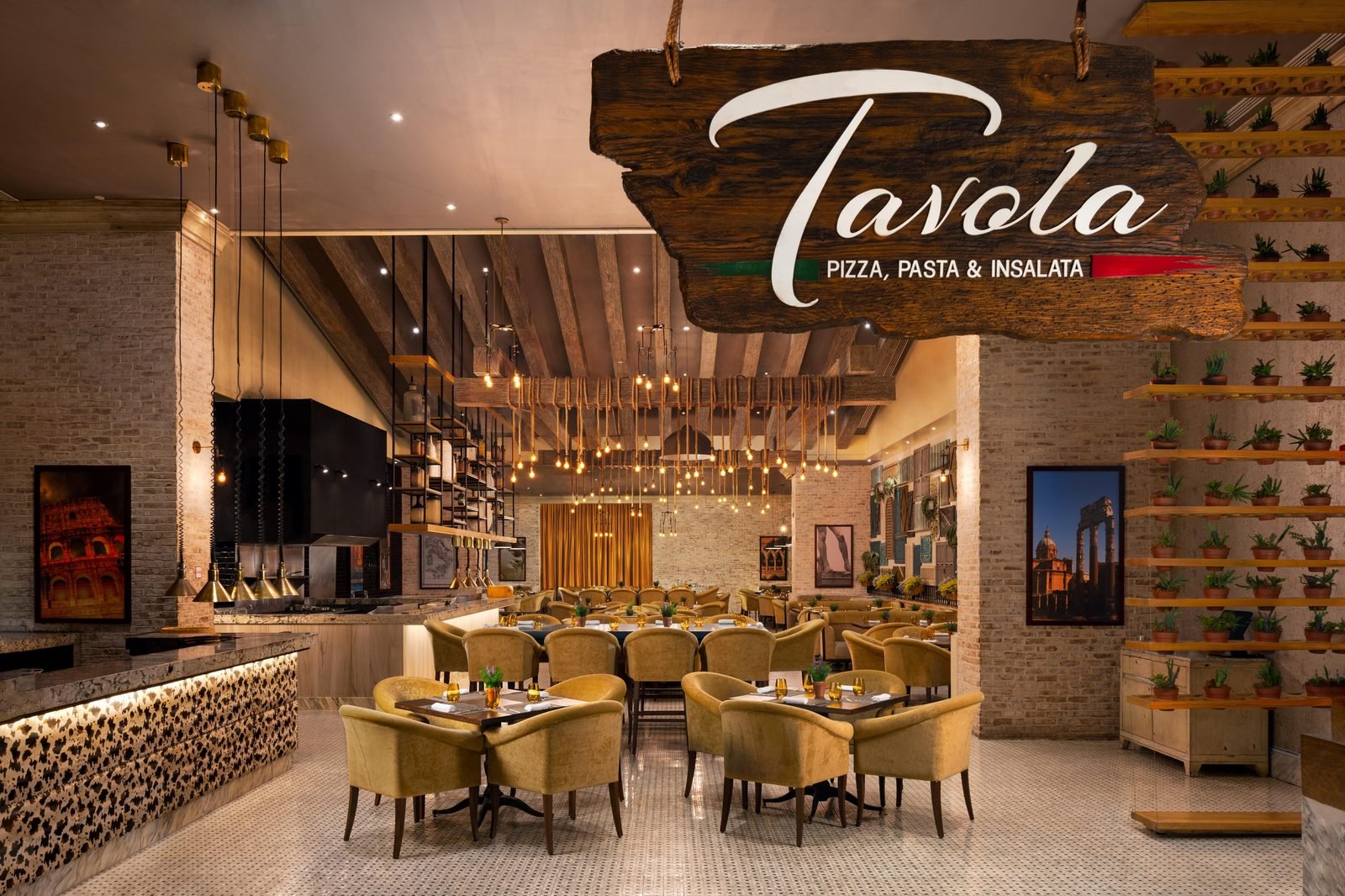 La entrada de Tavola, el restaurante italiano